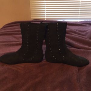 Joe’s jeans black studded pull on boots NIB
